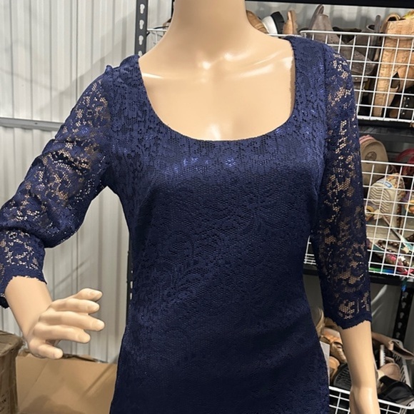 Jessica Simpson Dresses & Skirts - NWT  Jessica Simpson Navy Lace Mini Dress size 6